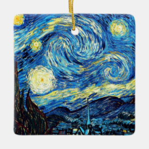 Van Goghs berömd, Starry Natt Julgransprydnad Keramik