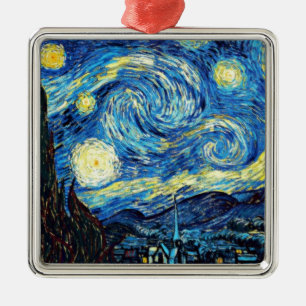 Van Goghs berömd, Starry Natt Julgransprydnad Metall
