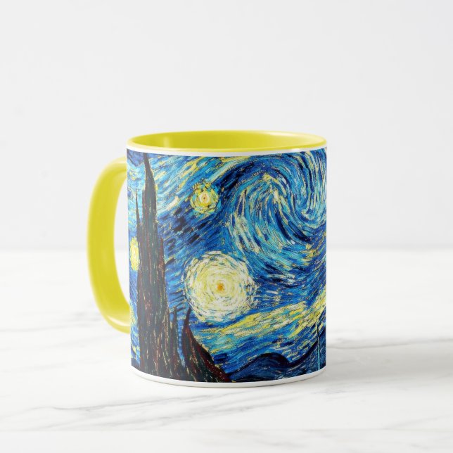Van Goghs berömd, Starry Natt Mugg (Framsida vänster)