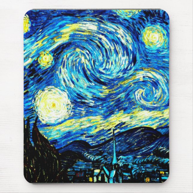 Van Goghs berömd, Starry Natt Musmatta (Framsidan)