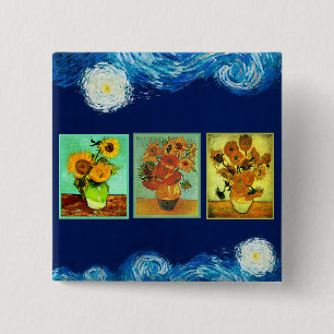 Van Goghs berömd Sunblommor Knapp