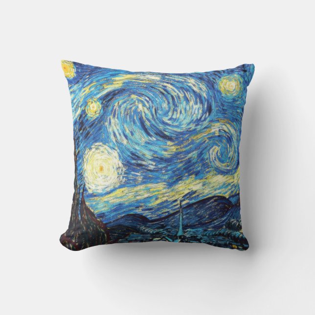 Van Goghs berömda målning, Stjärnnatten Kudde (Framsida)