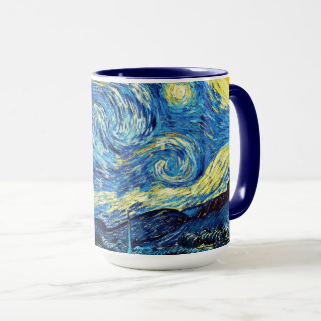 Van Goghs berömda målning, Stjärnnatten Mugg (Framsida höger)