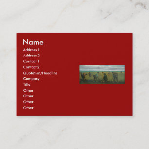 Van Goghs bönder eller jordbrukare som planterar p Visitkort