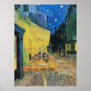 Van Gogh's Cafe Terrace på natten Poster