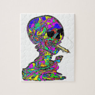 Van Gogh's Calavera Skull Rökcigarett Pussel