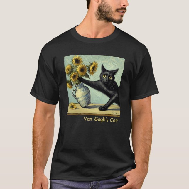 Van Goghs Cat  friends T Shirt (Framsida)