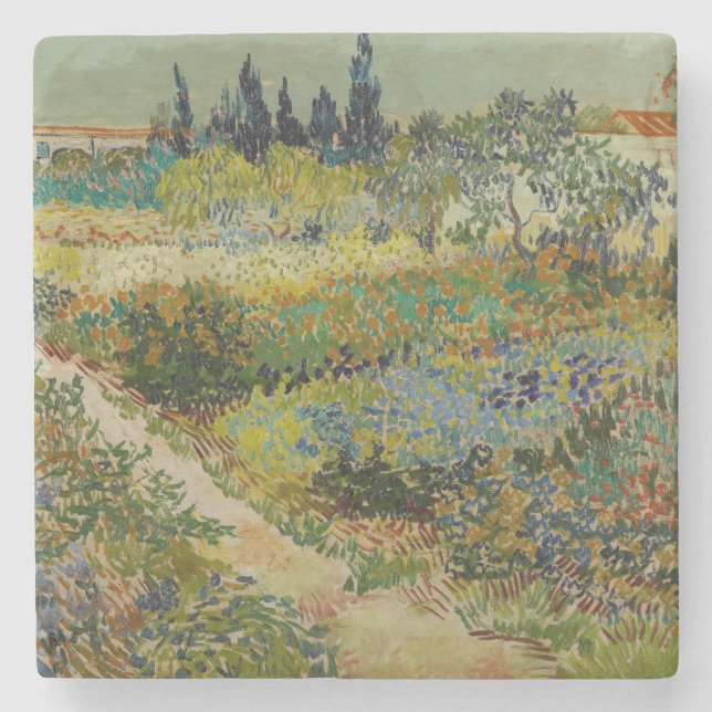 Van Gogh's Classic Painting Garden in Arles Stenunderlägg (Framsidan)
