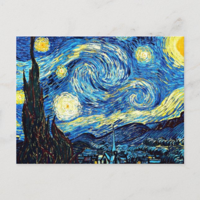 Van Gogh's famous painting, Starry Night Vykort (Framsida)