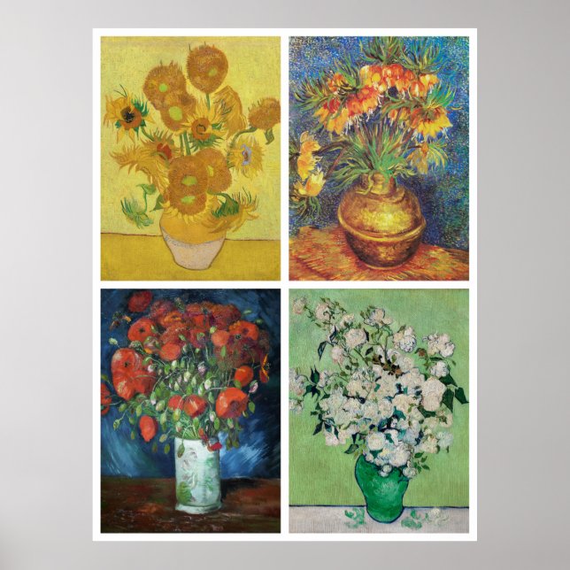 Van Gogh's Flowers Poster (Framsidan)