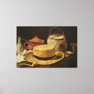Van Gogh's Fortfarande Life with Hat and Pipe (188 Canvastryck