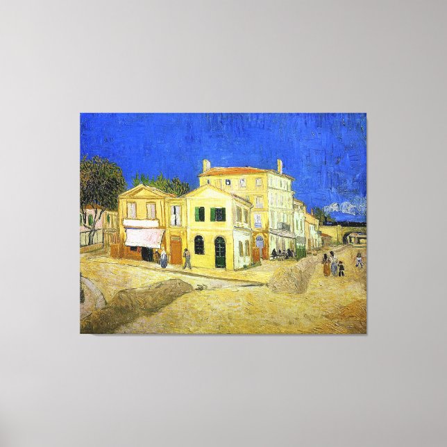 van Goghs Gult House (Vincent's house in Arles) Canvastryck (Framsida)