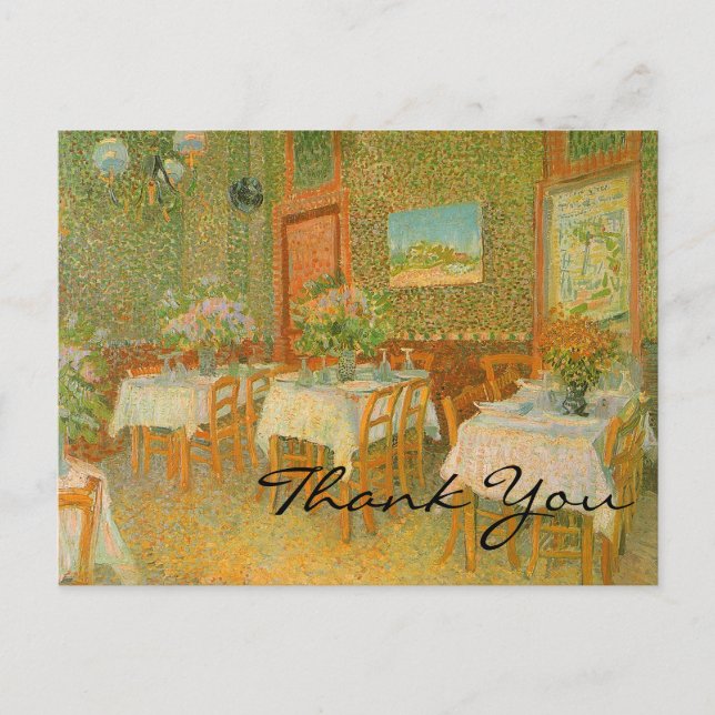 Van Goghs interiör på en restaurang Vykort (Framsida)