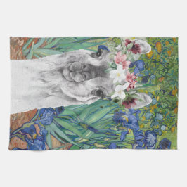 Van Gogh's Irises och Finare Llama Kökshandduk
