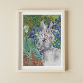 Van Gogh's Irises och Finare Rabbit Poster