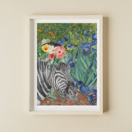 Van Gogh's Irises och Finare Zebra Poster