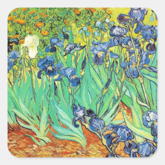 Van Gogh's Irises Stickers Fyrkantigt Klistermärke
