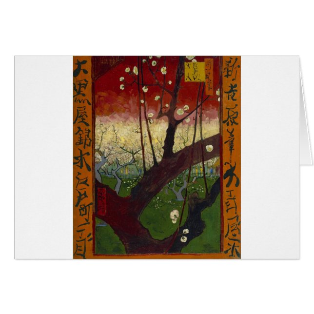 Van Gogh's Japonaiserie efter Hiroshige Hälsningskort (Framsidan Horizontal)