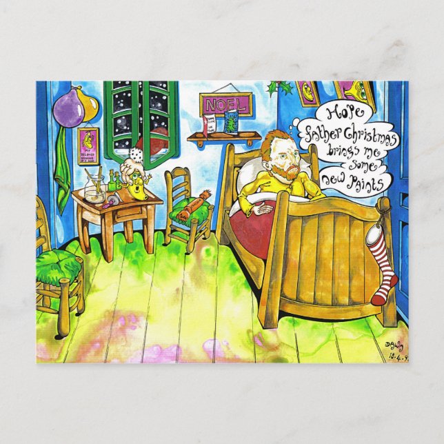 Van Goghs jul Helg Vykort (Framsida)