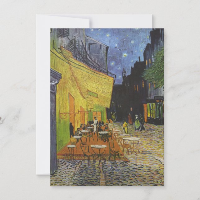 Van Goghs kafé Terrace Inbjudningar (Framsida)