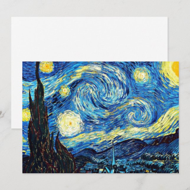 Van Goghs konstverk, Stjärnenatt, (Fram/baksida)