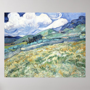 Van Goghs landskap från Saint-Rémy-Kanvastrycket Poster