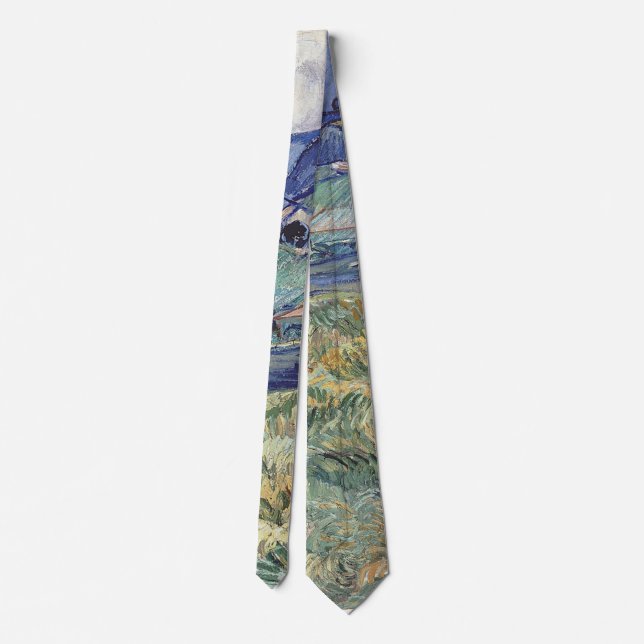 Van Goghs landskap från Saint-Rémy Neck Tie Slips (Baksida)