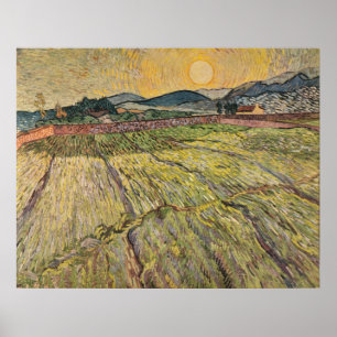 Van Goghs landskap med Ploged Fält (1899) Poster