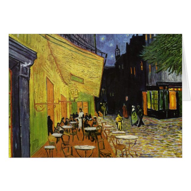 Van Gogh's Night Cafe Hälsningskort (Framsidan Horizontal)
