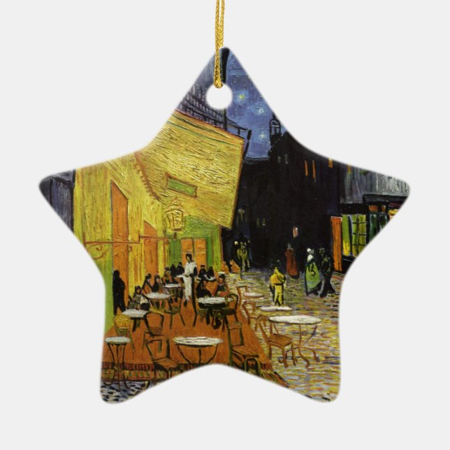 Van Gogh's Night Cafe Julgransprydnad Keramik (Framsidan)