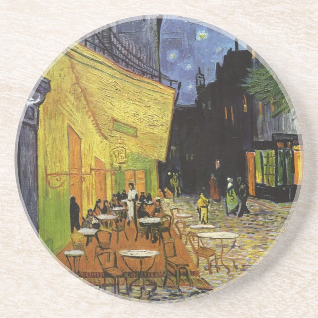 Van Gogh's Night Cafe Underlägg Sandsten (Framsidan)