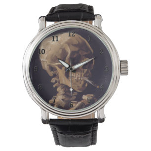Van Gogh's Skeleton med Burning Cigarette Armbandsur