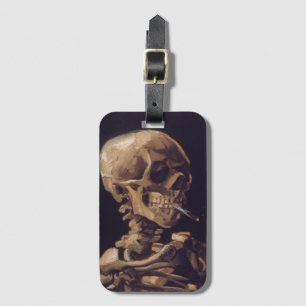 Van Gogh's Skeleton med Burning Cigarette Bagagebricka