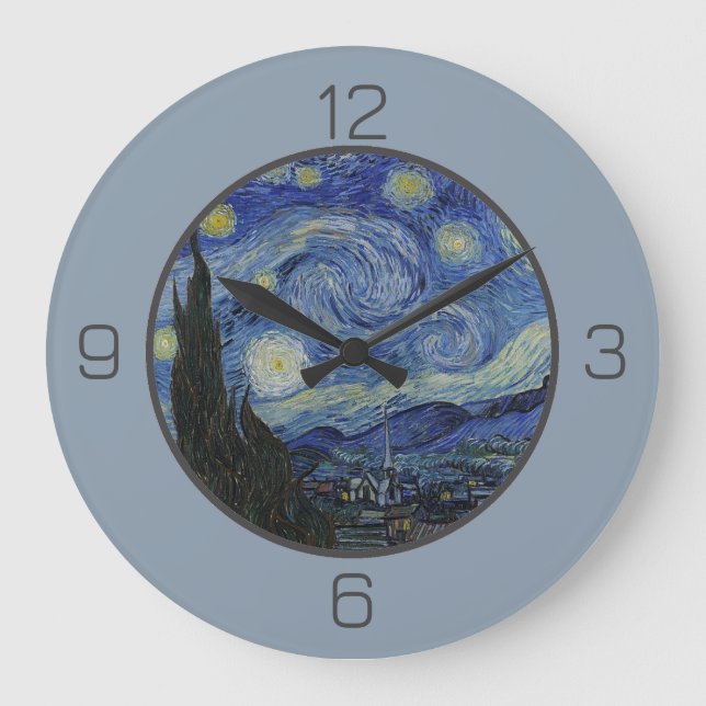van Gogh's Starry Natt Party Items Collection Stor Klocka (Framsida)