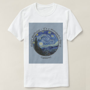van Gogh's Starry Natt Party Items Collection T Shirt