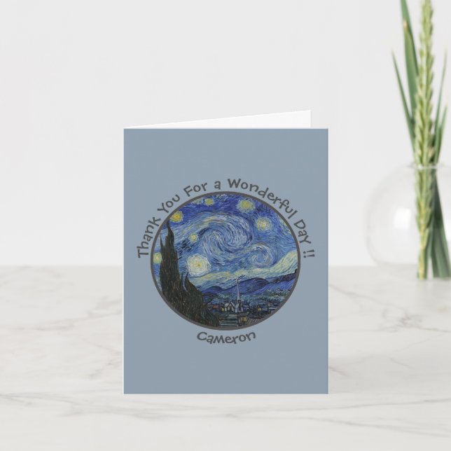 van Gogh's Starry Natt Party Items Collection Tack Kort (Framsida)