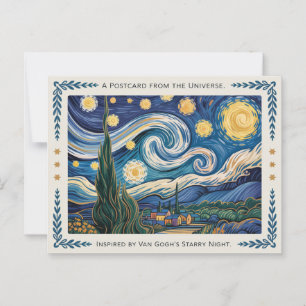 Van Gogh's Starry Nght Art Inspired Vykort