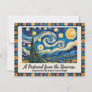 Van Gogh's Starry Nght Art Inspired Vykort