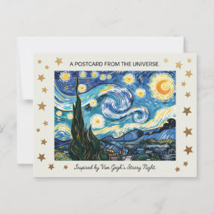 Van Gogh's Starry Nght Art Inspired Vykort