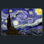 Van Gogh's Starry Night, 1889 Magnet<br><div class="desc">Som van Goghs magnum opus, hyllas målningen på ett mycket bra sätt, men den skildrar bilden utanför hans sanatorium-rumsfönster på natten, även om den målades från minnet under dagen. Bilden är i den offentliga domänen. Kontakta Mönster & Paintings & Graphics för speciella förfrågningar. © Copyright 2020 P.D., Mönster & Paintings...</div>