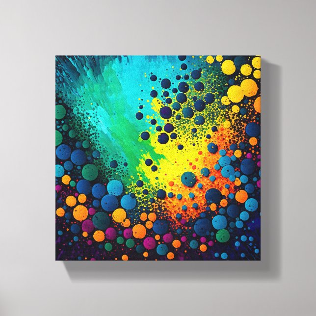Van Gogh's Starry Night - Dot Art Wall Art Canvastryck (Framsida)