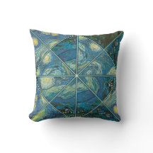 Van Gogh's Starry Night Kaleidoscope Pillow
