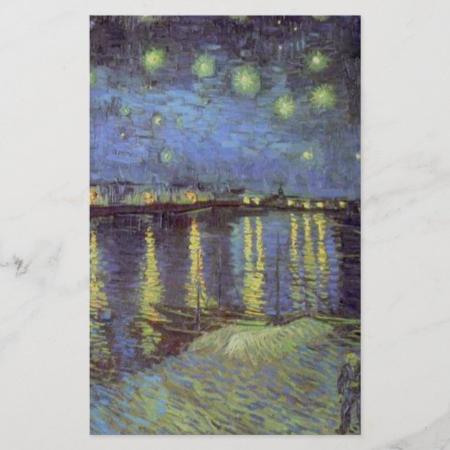 Van Gogh's Starry Night Painting Brevpapper (Framsida)