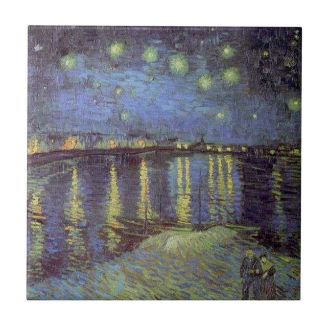 Van Gogh's Starry Night Painting Kakelplatta (Framsidan)