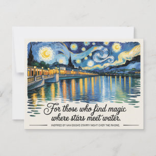 Van Gogh's Starry Night Rhone Art Inspired Vykort