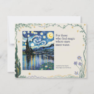 Van Gogh's Starry Night Rhone Art Inspired Vykort