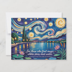 Van Gogh's Starry Night Rhone Art Inspired Vykort