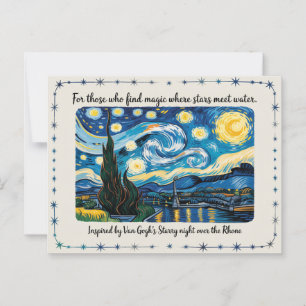 Van Gogh's Starry Night Rhone Art Inspired Vykort