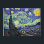 Van gogh's STARRY NIGHT Vykort<br><div class="desc">Van goghs mästerverk STARRY NIGHT! Besök vår butik för andra matchande artiklar</div>