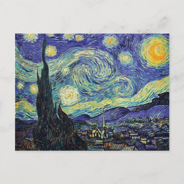 Van gogh's STARRY NIGHT Vykort (Framsida)